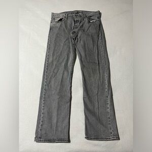 Levis 501 Mens‎ 35x31 Straight Button Fly Gray Denim Jeans